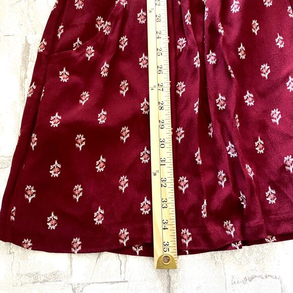 Garnet Hill V Neck Dropwaist Boho Style Cap Sleeve Summer Day Printed Dress Sz 4 - Picture 8 of 14